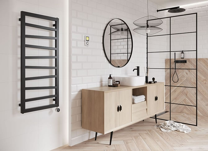 Squasy bathroom design radiator